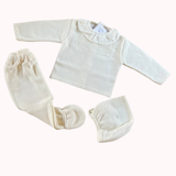 Conjuntos largos Conjunto Rosario algodon organico bebe - detalle