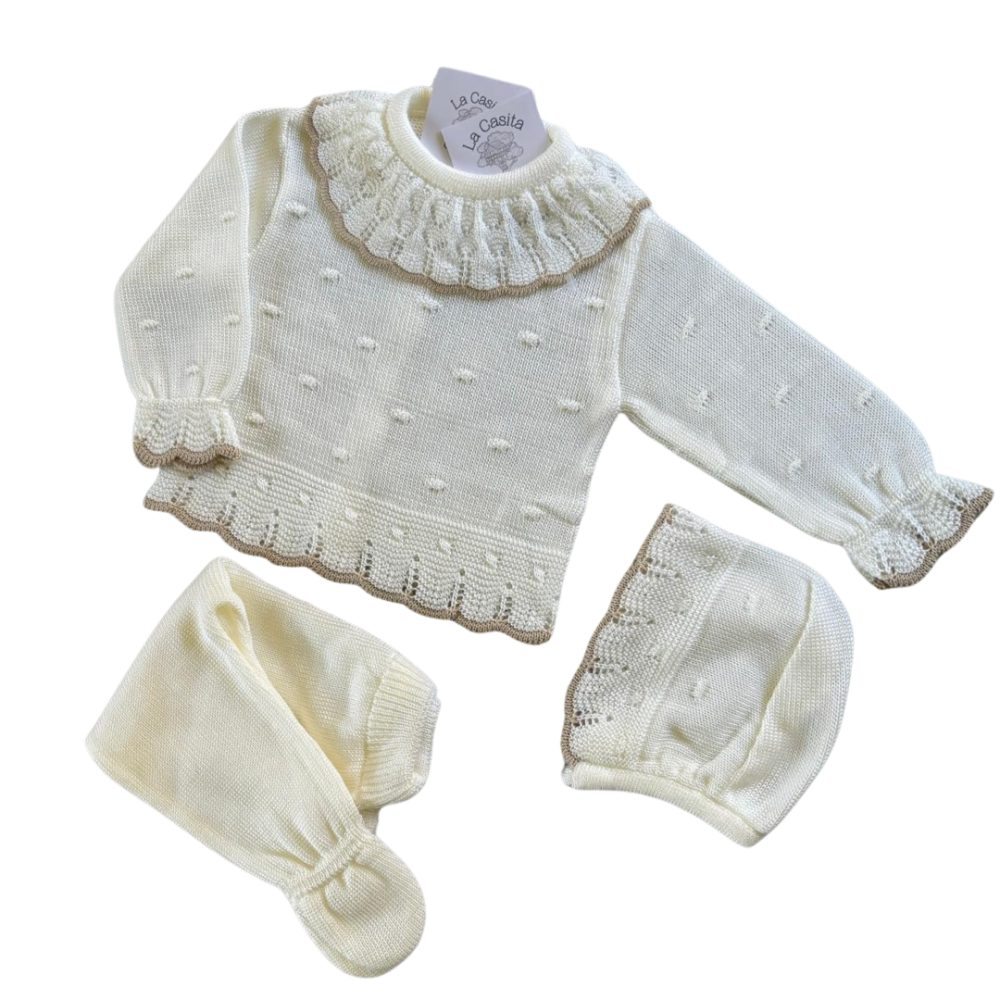 Conjuntos largos Conjunto Petra algodon organico bebe - trasera