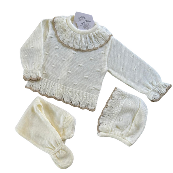 Conjuntos largos Conjunto Petra algodon organico bebe - trasera